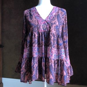 Altar’d State Paisley Ruffle Blouse